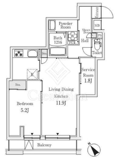 S.E.S　405号室　間取り