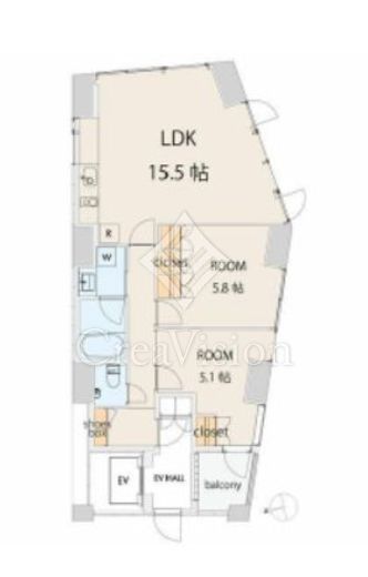 エスセナーリオ本郷三丁目　601号室　間取り