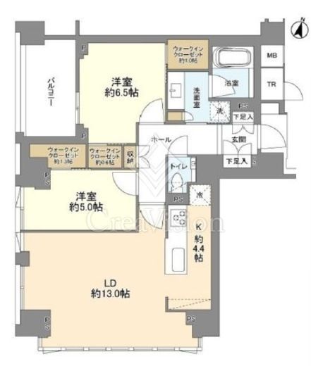 グランリビオ恵比寿　306号室　間取り
