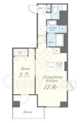 (仮称)Joyeux (ジョワイユ)　201号室　間取り