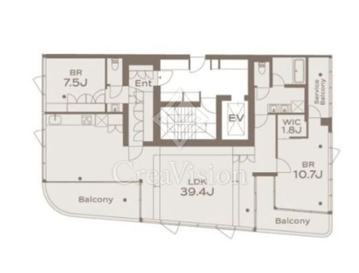 THE GRANDUO GAKUGEIDAIGAKU (グランデュオ学芸大学)　202号室　間取り