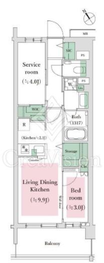 エクセレントシティ横濱天王町ステーションサイド　203号室　間取り
