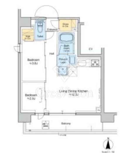 プラウドフラット西蒲田　501号室　間取り
