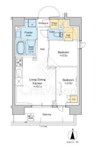 プラウドフラット西蒲田　503号室　間取り