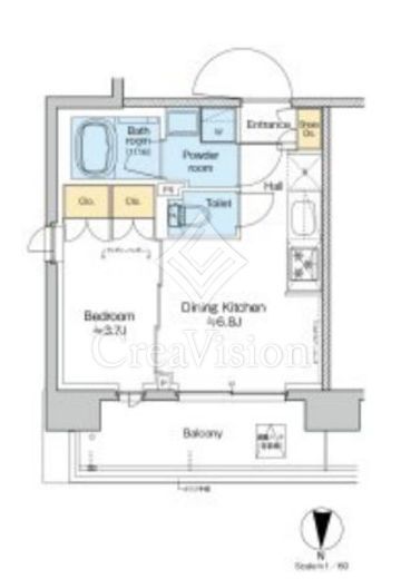 プラウドフラット西蒲田　704号室　間取り