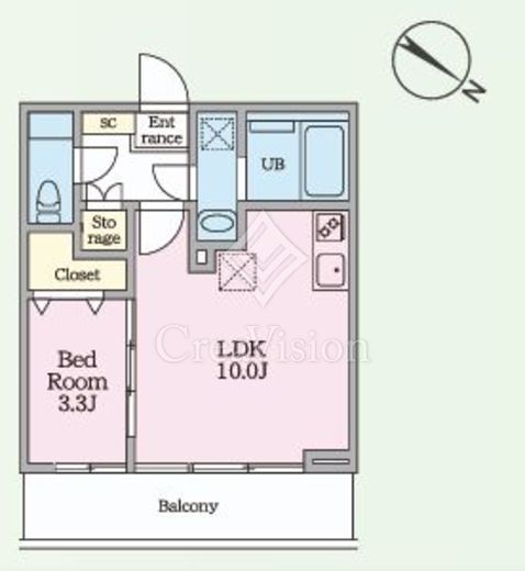 Luvast Yoyogi Park　702号室　間取り