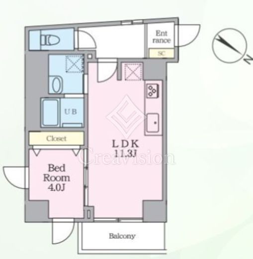 Luvast Yoyogi Park　803号室　間取り