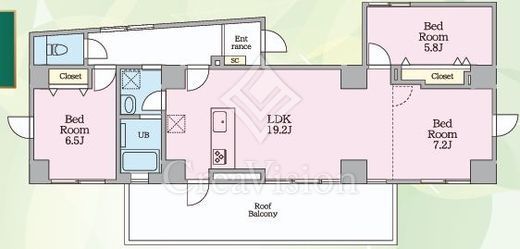 Luvast Yoyogi Park　901号室　間取り