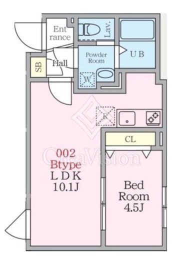HJクラウンⅡ　002号室　間取り
