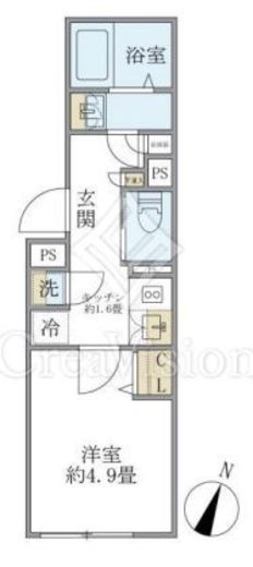 プラティーク中野坂上　102号室　間取り