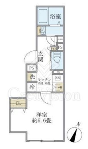 プラティーク中野坂上　202号室　間取り