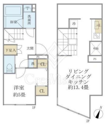 プラティーク中野坂上　401号室　間取り