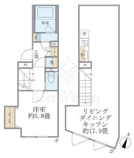 プラティーク中野坂上　402号室　間取り