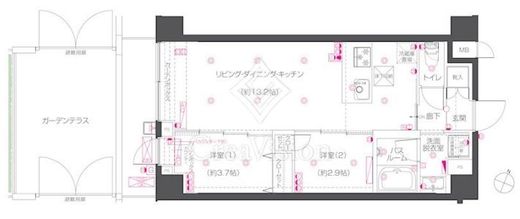 ZOOM練馬高野台　106号室　間取り