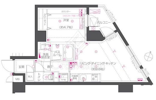 ZOOM練馬高野台　405号室　間取り