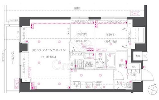 ZOOM練馬高野台　406号室　間取り