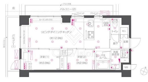 ZOOM練馬高野台　407号室　間取り
