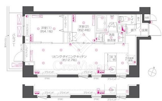 ZOOM練馬高野台　408号室　間取り