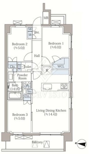 イノバスすみだ八広　108号室　間取り