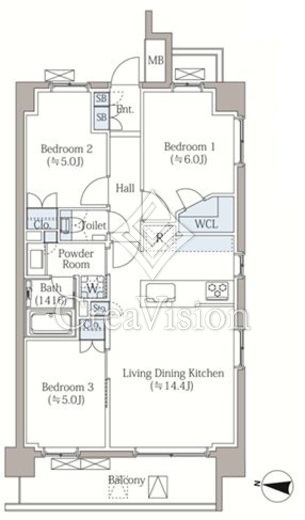 イノバスすみだ八広　510号室　間取り