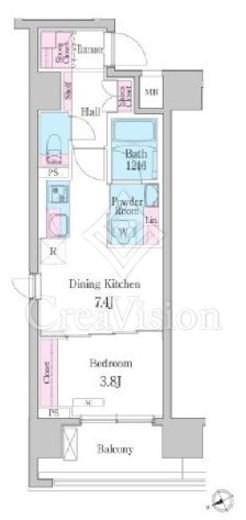 デュオメゾン品川戸越　1001号室　間取り