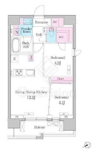 デュオメゾン品川戸越　1102号室　間取り