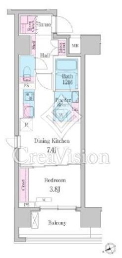 デュオメゾン品川戸越　701号室　間取り