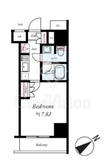 ARCOBALENO KAWASAKI (アルコバレーノ川崎)　1004号室　間取り