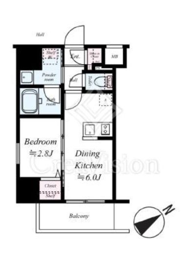 ARCOBALENO KAWASAKI (アルコバレーノ川崎)　501号室　間取り