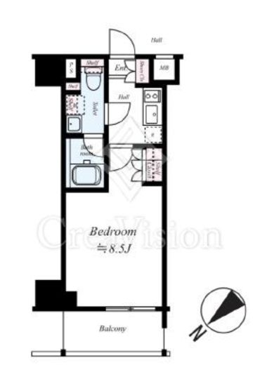 ARCOBALENO KAWASAKI (アルコバレーノ川崎)　508号室　間取り