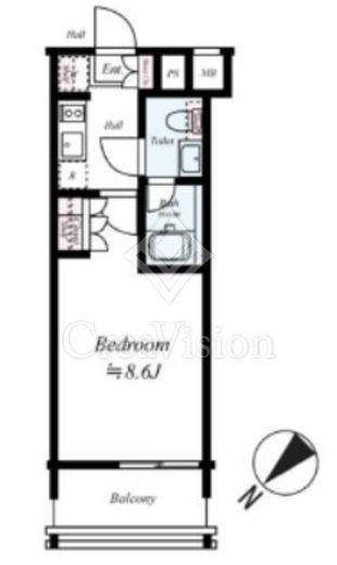 ARCOBALENO KAWASAKI (アルコバレーノ川崎)　1406号室　間取り