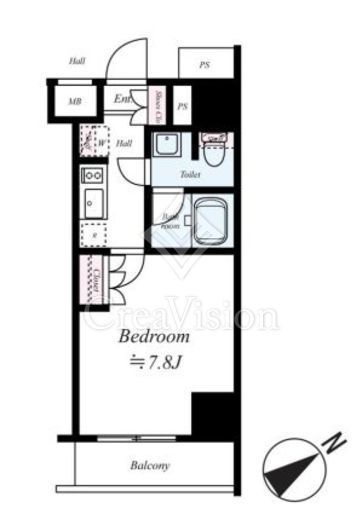 ARCOBALENO KAWASAKI (アルコバレーノ川崎)　804号室　間取り