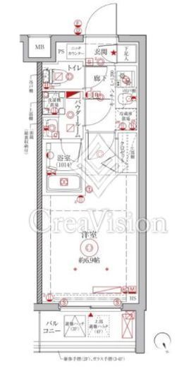 クレイシアIDZ横浜大倉山　103号室　間取り