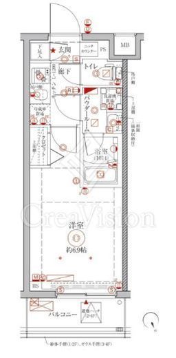 クレイシアIDZ横浜大倉山　104号室　間取り