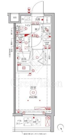 クレイシアIDZ横浜大倉山　105号室　間取り