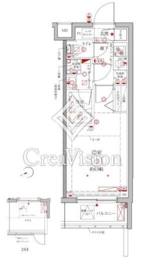 クレイシアIDZ横浜大倉山　308号室　間取り