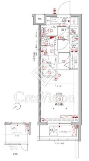 クレイシアIDZ横浜大倉山　408号室　間取り