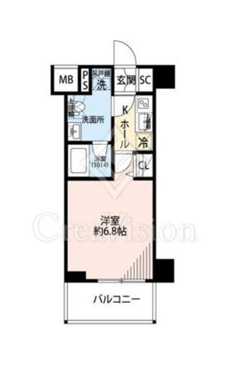 プレール・ドゥーク横濱子安　104号室　間取り
