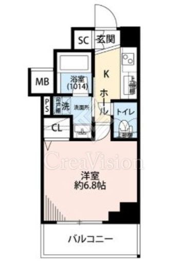 プレール・ドゥーク横濱子安　207号室　間取り