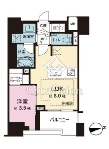 ルジェンテ板橋　1302号室　間取り
