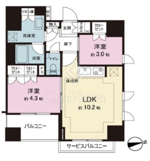 ルジェンテ板橋　1401号室　間取り