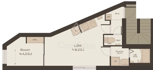 TOKEN SHIROKANE　4B号室　間取り