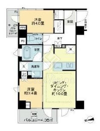 ピアース四谷Hills　306号室　間取り