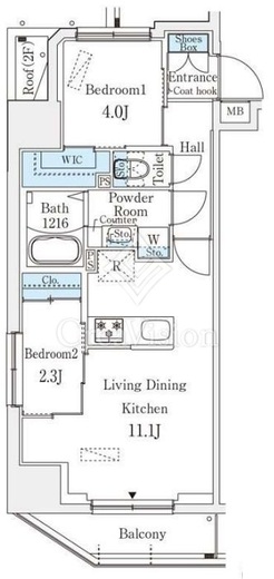 プライムブリス深川住吉　1101号室　間取り