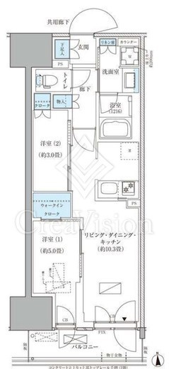 プライムブリス深川住吉　801号室　間取り