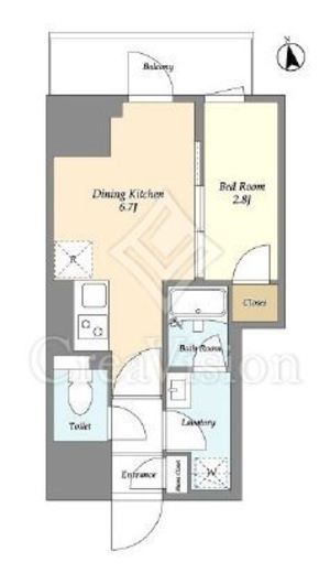 クラリティア上野稲荷町　502号室　間取り