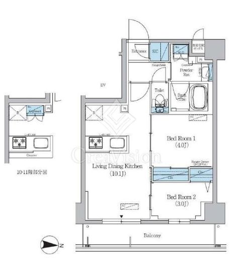 アーバネックス錦糸公園Ⅲ　402号室　間取り