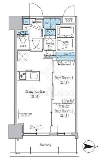 アーバネックス錦糸公園Ⅲ　703号室　間取り