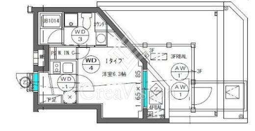 CREATIF武蔵小杉　306号室　間取り