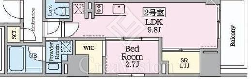 プライムブリス横濱関内　1002号室　間取り